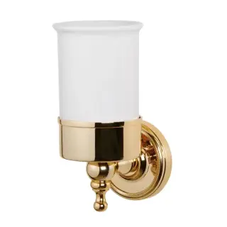 TW Bristol109 Стакан подвесной, керамический (белый), цвет: золото