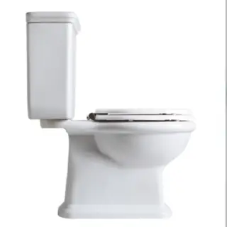 SIMAS Lante Унитаз моноблок 70.5х38.5см, с горизонтальным сливом с бачком с боковой ручкой смыва, фурнитура бронза, цвет белый