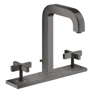 Axor Citterio Смеситель для раковины 170, на 3 отв., с панелью, с донным клапаном, цвет: шлифованный черный хром