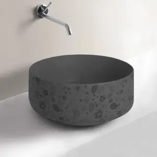 Artceram Cognac Раковина &Oslash;42 см, без отв., без перелива, на столешницу, цвет: Grigio oliva, декор: lol