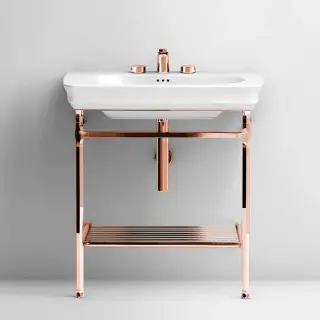 Artceram Civitas Металическая структура Quadra 55х44хh80,5см, полка сетка, напольная, цвет: розовое золото