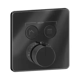 Gessi Hi-Fi Comfort Смеситель для душа, встраиваемый, термостатический, с 2 запорными кнопками, цвет: Black Metal PVD