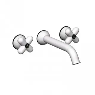 Fantini I Balocchi Смеситель для раковины, встраиваемый, на 3 отв,, излив 20см., (наружняя часть), цвет: белый матовый