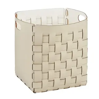 ADJ Корзинка Bottega, 35x35xH40 см., цвет: панна котта/белый