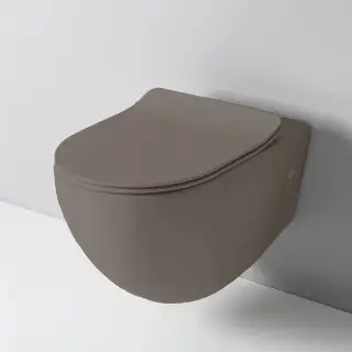 Artceram FILE 2.0 Унитаз подвесной 53х37см, безободковый, с крепежом, цвет: tortora