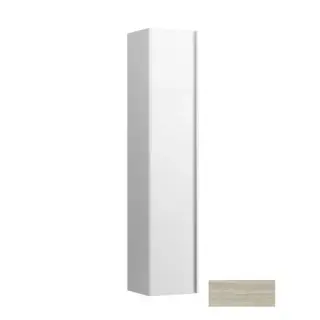 Laufen Base FOR INO Высокий шкаф 35x33x165см, 1 дверца, ручки из анодированного алюминия, SX, 1 фиксированная полка и 4 стеклянных, цвет: светлый вяз