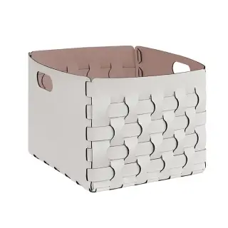 ADJ Корзинка Dubai, 35x40xH30 см., цвет: устричный/пепельная роза