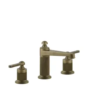 Gessi Venti20 Смеситель для раковины, на 3 отв., высота излива 98 мм., цвет: Antique Brass