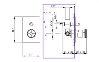 Nicolazz Встраиваемая часть смесителя для внеш.частей С3796 (кроме EXT)