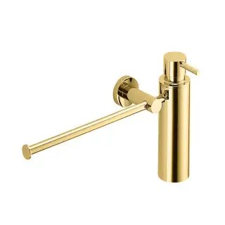 Colombo Plus Полотенцедержатель с дозатором для жидкого мыла, подвесной, цвет: PVD золото матовое