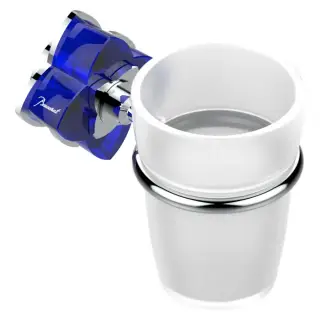 THG Pétale de cristal bleu Стакан, подвесной, цвет: хром/синий хрусталь