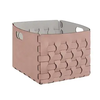 ADJ Корзинка Dubai, 35x40xH30 см., цвет: пепельная роза/устричный