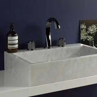 THG Jaipur metal Смеситель для раковины, 3 отв., цвет: хром