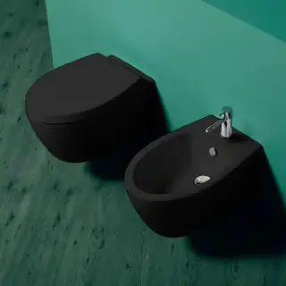 Simas Lft Spazio биде подвесное 52х35см с 1 отв. под смеситель, цвет: черный