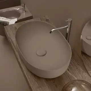 Kerasan Nolita Раковина 60х40 см, без отв., накладная, цвет: Bruno matt