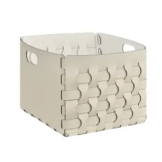 ADJ Корзинка Dubai, 35x40xH30 см., цвет: панна котта/белый