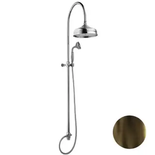 Nicolazzi Doccia Душевая стойка с верхним душем &Oslash; 30см, с переключателем и ручным душем, цвет: тёмная бронза