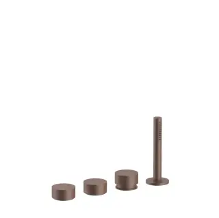 Fantini AF/21 Набортный смеситель для ванны, без излива, 4 отв., цвет: Matt Copper PVD