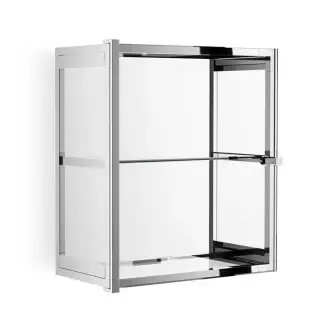 Decor Walther Glas S 2 Шкафчик подвесной 35x19x40см, стекло прозрачное, цвет: хром