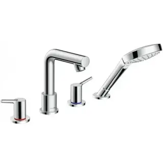 Hansgrohe Talis S, Смеситель на край ванны, на 4 отверстия, Цвет: хром