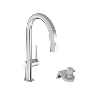 Hansgrohe Aqittura Смеситель для кухни, 1 отв., с вытяжным изливом 1jet и функцией фильтрации, цвет: хром