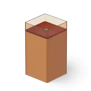 Dea Design Pedestal Basin Раковина 45х45х90см., напольная, без отв., Glasstech, прозрачная смола, цвет: Sunset R1