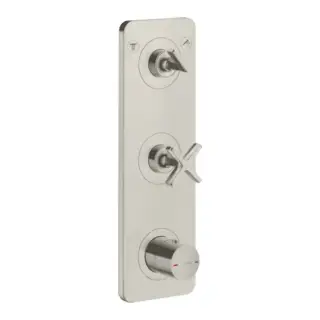 Axor Citterio E Смеситель для душа, термостатический на 2 выхода, цвет: сталь