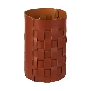 Colombo Adj Корзина для мусора Bottega D22xH35см., напольная, цвет: бордо/коньяк