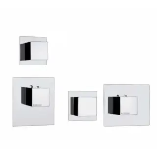 Bossini Cube Смеситель для душа, встраиваемый, термостатический, с переключателем на 2 источника, цвет: хром