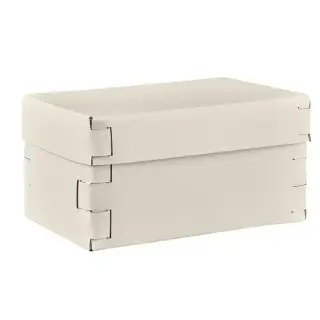 Colombo Adj Коробка Snob 25x15хH13.5см., настольная, цвет: панна котта/белый
