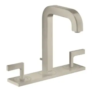 Axor Citterio Смеситель для раковины 170, на 3 отв., ручка: рычаг, с панелью, с донным клапаном, цвет: шлифованный никель