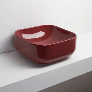 Simas Balloon Раковина накладная, 45x45хh20см., без отв., без перелива, цвет: RUBINO