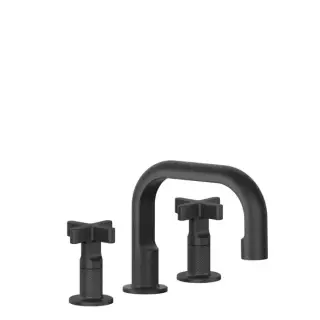Gessi Inciso+ Смеситель для раковины на 3 отверстия, без донного клапана. цвет: black XL
