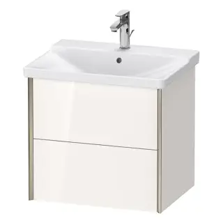 Duravit XViu Тумба подвесная 61x46.9x56.5см, с раковиной, 2 ящика, цвет: белый глянцевый/champagne matt