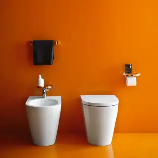 Laufen Kartell Биде напольное 56х37х43см с 1 отв. под смеситель, без боковых отв, цвет: белый