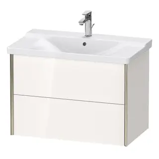 Duravit XViu Тумба подвесная 81x46.9x56.5м, с раковиной, 2 ящика, цвет: белый глянцевый/champagne matt