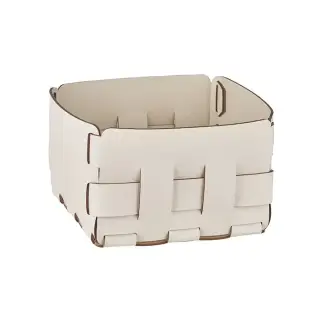 Colombo Adj Корзинка Mini Bottega, 19x19H13 см, цвет: белый/панна котта