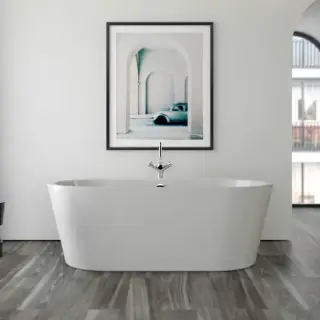 Knief Neo Ванна отдельностоящая 170x80x60см, с экраном, с щелевым переливом, цвет: белый