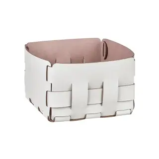 Colombo Adj Корзинка Mini Bottega, 19x19H13 см , цвет: устричный/пепельная роза