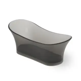 Dea Design Elegant Ванна 175x75x68см., отдельностоящая, Glasstech, прозрачная смола, цвет: Smoky Black R4