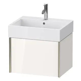 Duravit XViu Тумба подвесная 58.4x45.4x39.7см, с раковиной, 1 ящик, цвет: белый глянцевый/champagne matt