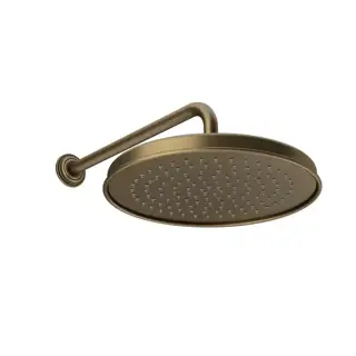 Gessi Venti20 Верхний душ &Oslash;32.8см., с настенным держателем 38.9см., цвет: Antique Brass