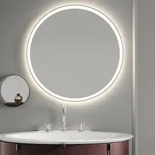 BURGBAD LIN20 Зеркало &Oslash;750х25 мм., LED подсветка 5700K, выключатель, подогрев