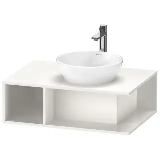 Duravit D-Neo Тумбочка подвесная компакт 80x55х26 см., раковина, 1 открытое отделение на левой стороне, цвет: белый высокоглянцевый