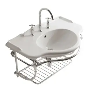 Globo Paestum Консоль подвесная 110x60x60см, с раковиной на 1 отв., хромированная