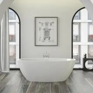 KNIEF Loom XS Ванна отдельностоящая 170x85x60см без слива-перелива, c комплектом крепления к полу, цвет: белый