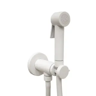 Bossini Paloma Гигиенический душ, с прогрессивный смеситель, лейка с клапаном подачи воды, шланг 125cм, цвет: белый матовый