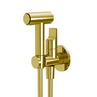 Fima Carlo Frattini Collettivit&agrave; Гигиенический душ, настенный, со шлангом 120см., цвет: золото