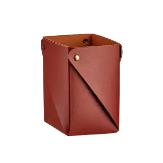 Colombo Adj Стаканчик MIU 8x8хH10.5см., настольный, цвет: бордо/коньяк