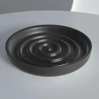 Salini Gocce Мыльница настольная, S-Stone, цвет: черный матовый